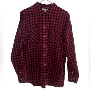 Croft & Barrow Plaid, long sleeve women’s shirt. Size XXL EUC- worn 1x